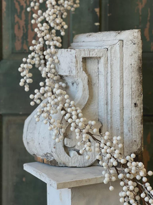 Faux Icy White Berry Garland - 5 Foot Christmas Garland