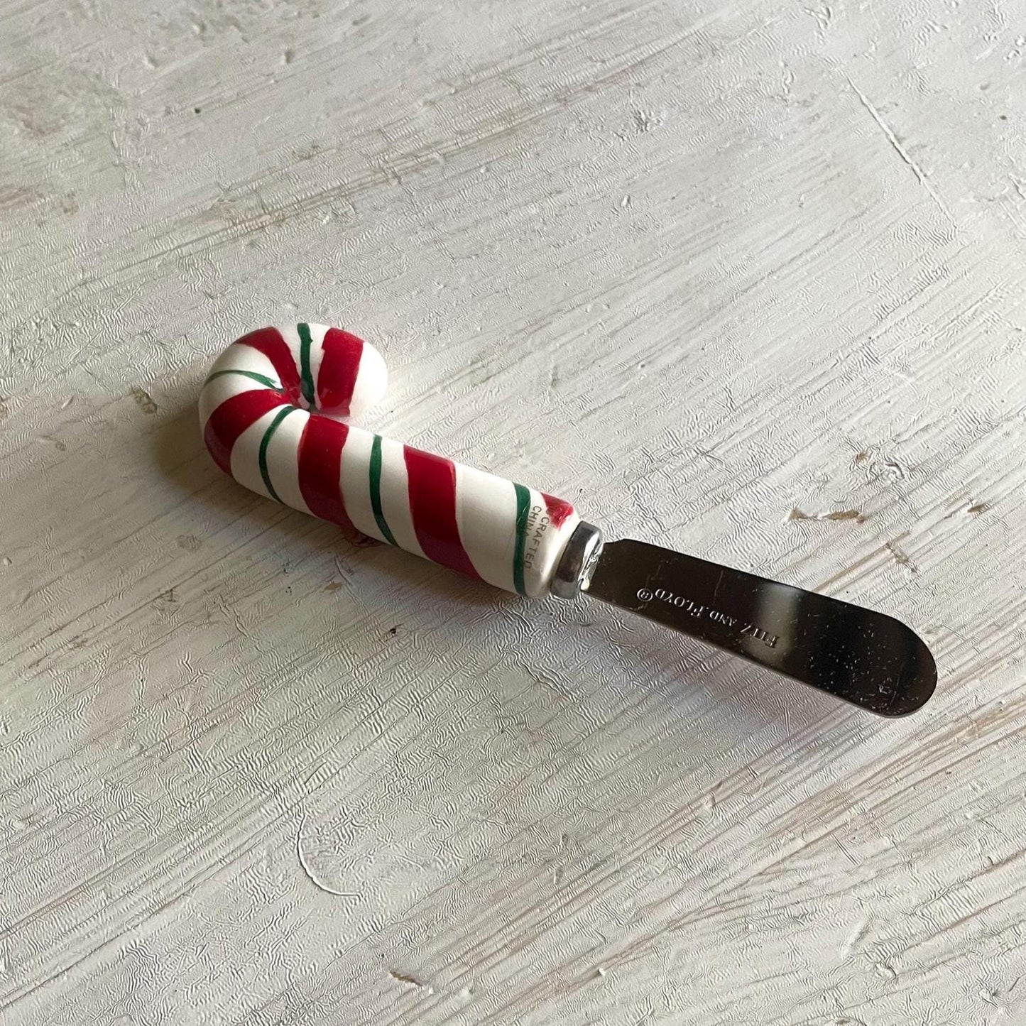 Fitz & Floyd Christmas Ornament Snack Plate with Spreader: Vintage Holiday Entertaining