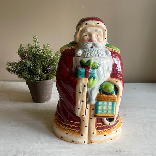 Vintage Santa Claus Cookie Jar: Christmas Kitchen Decor