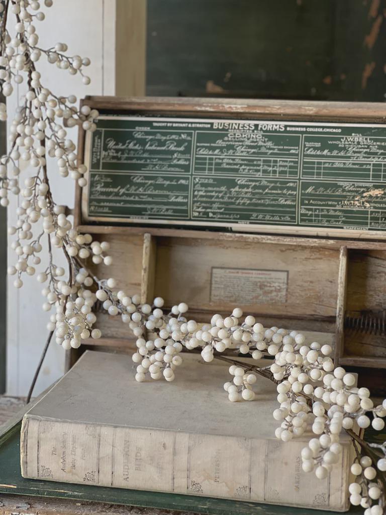 Faux Icy White Berry Garland - 5 Foot Christmas Garland