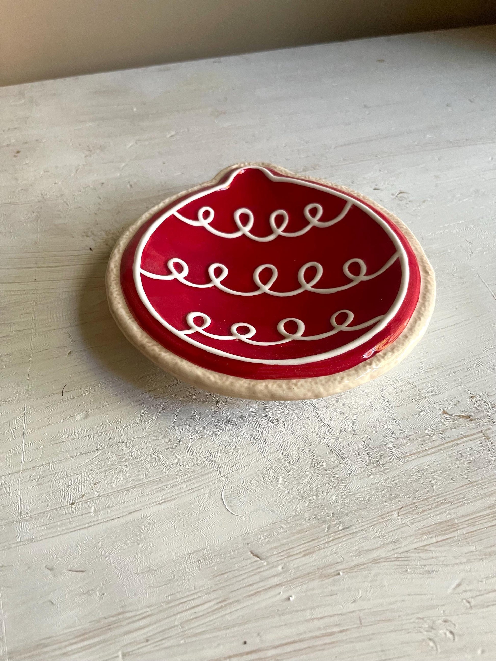 Fitz & Floyd Christmas Ornament Snack Plate with Spreader: Vintage Holiday Entertaining