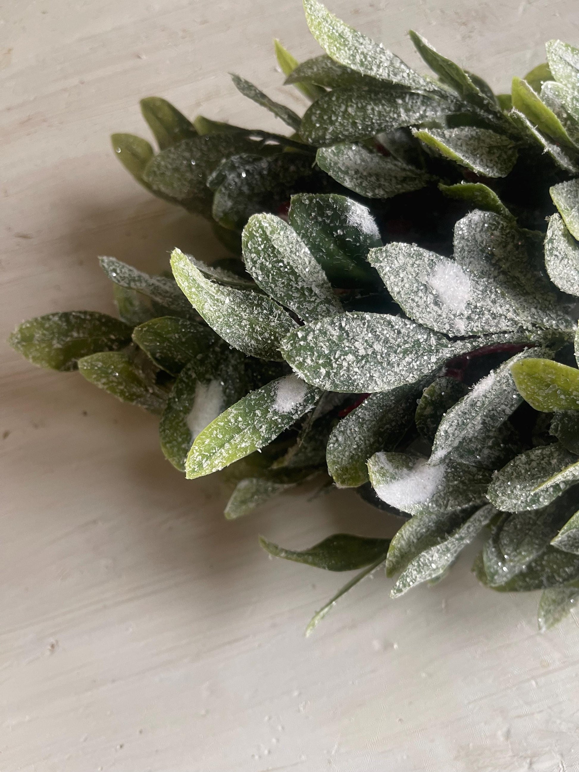 Snow Covered Holly and Berry Stems: Christmas Vase Filler, 23-Inch Pick