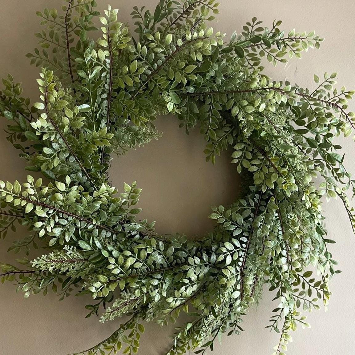Fern Wreath - Spring Decor - 28-Inch Wreath
