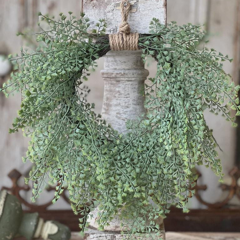 Small Fern Wreath - Spring Decor - 15-Inch Wreath