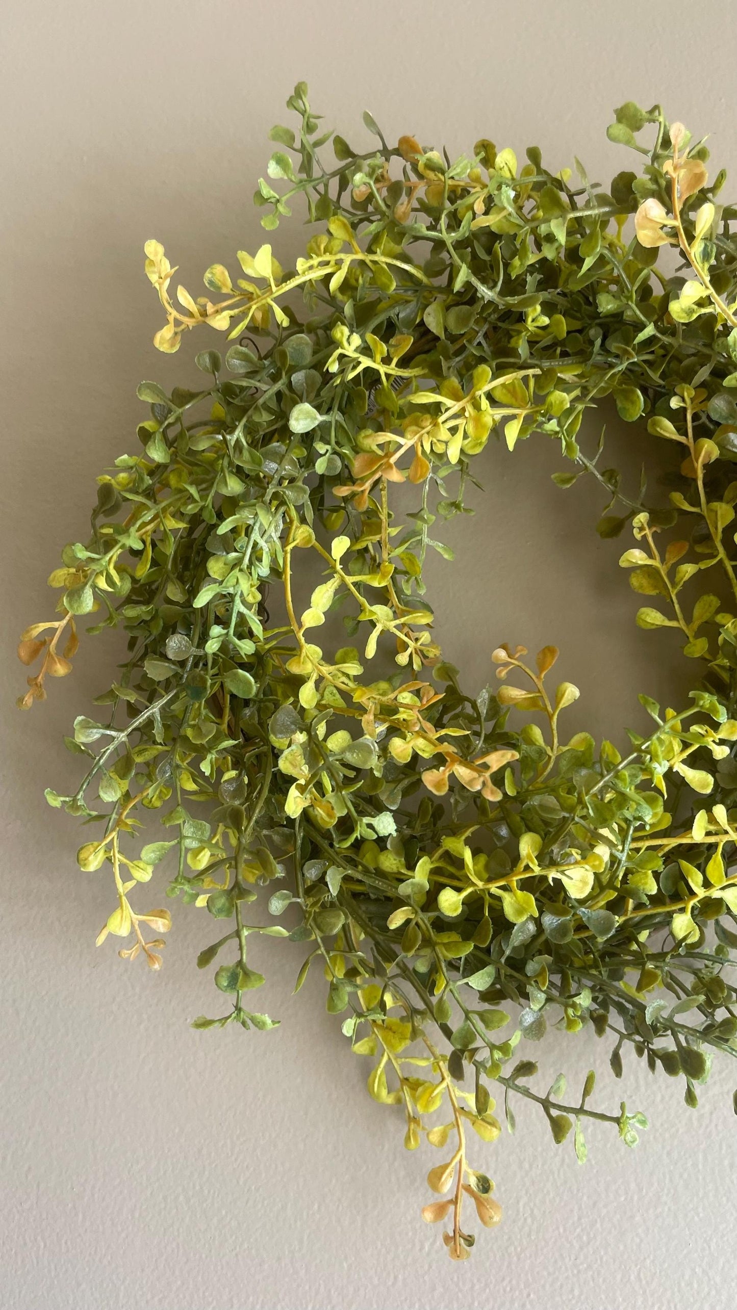 Baby Grass Candle Ring - Small Wreath - Spring Decor - 12-Inch