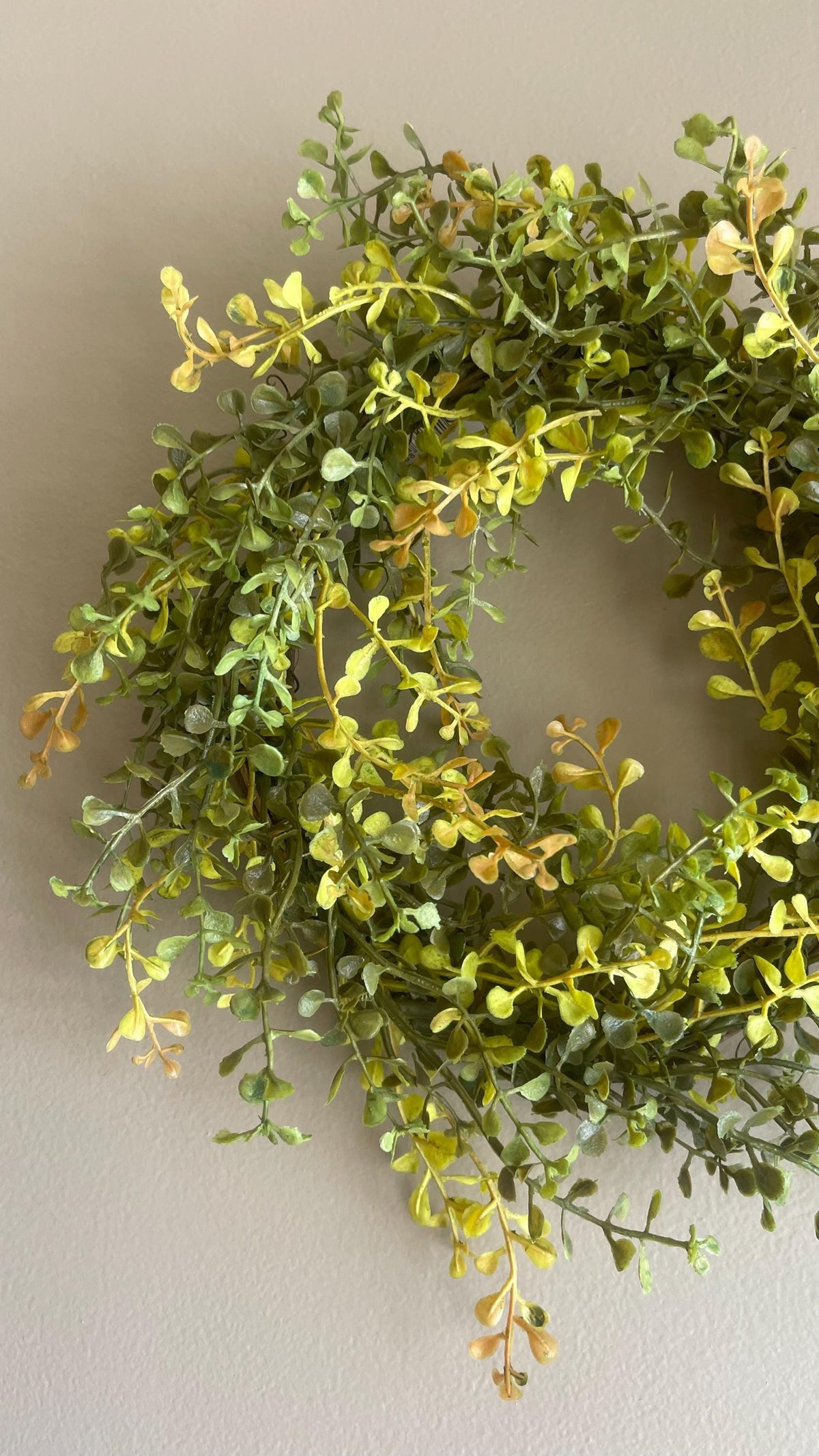 Baby Grass Candle Ring - Small Wreath - Spring Decor - 12-Inch