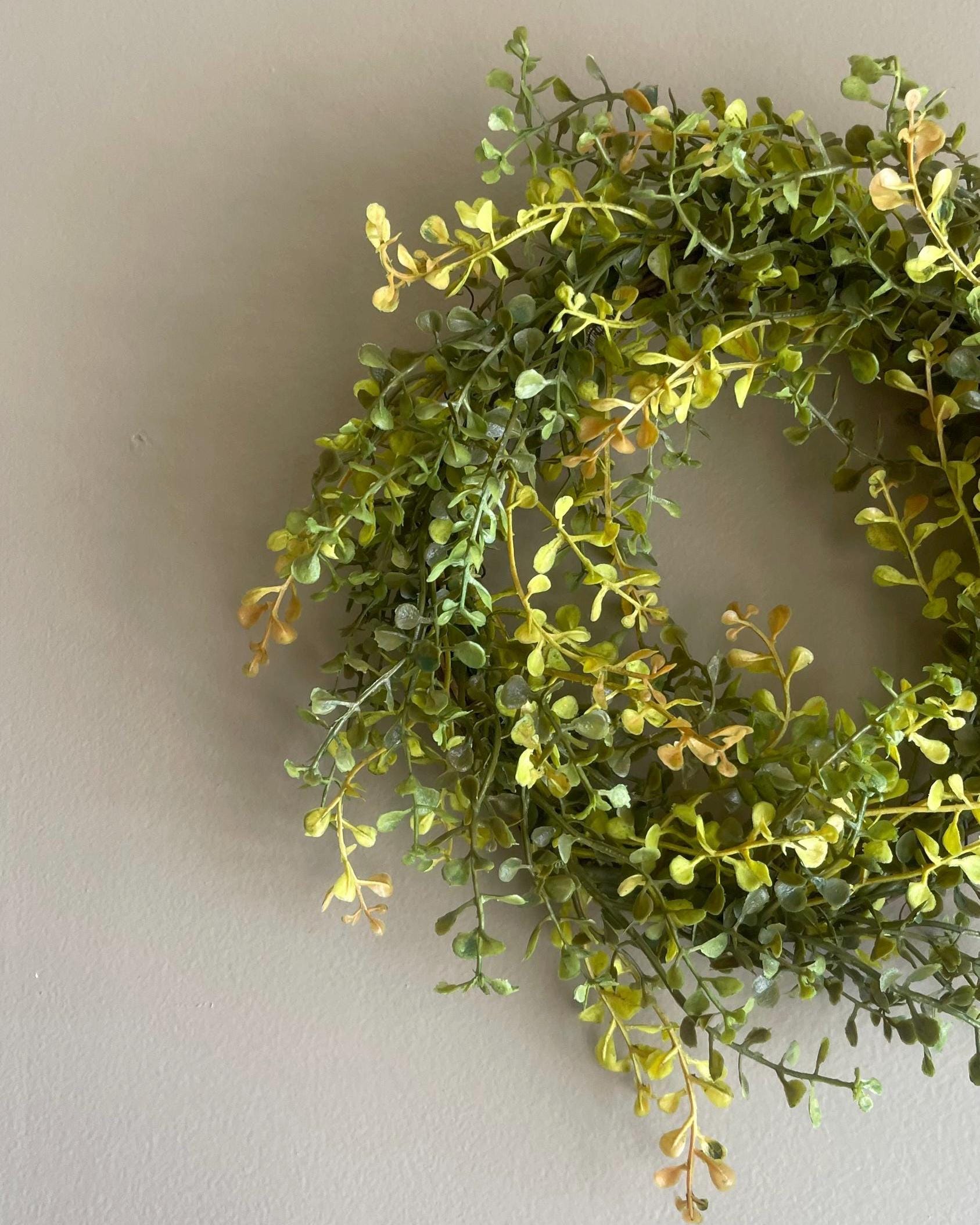Baby Grass Candle Ring - Small Wreath - Spring Decor - 12-Inch