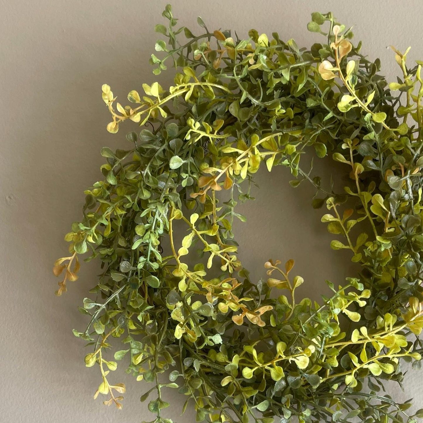 Baby Grass Candle Ring - Small Wreath - Spring Decor - 12-Inch