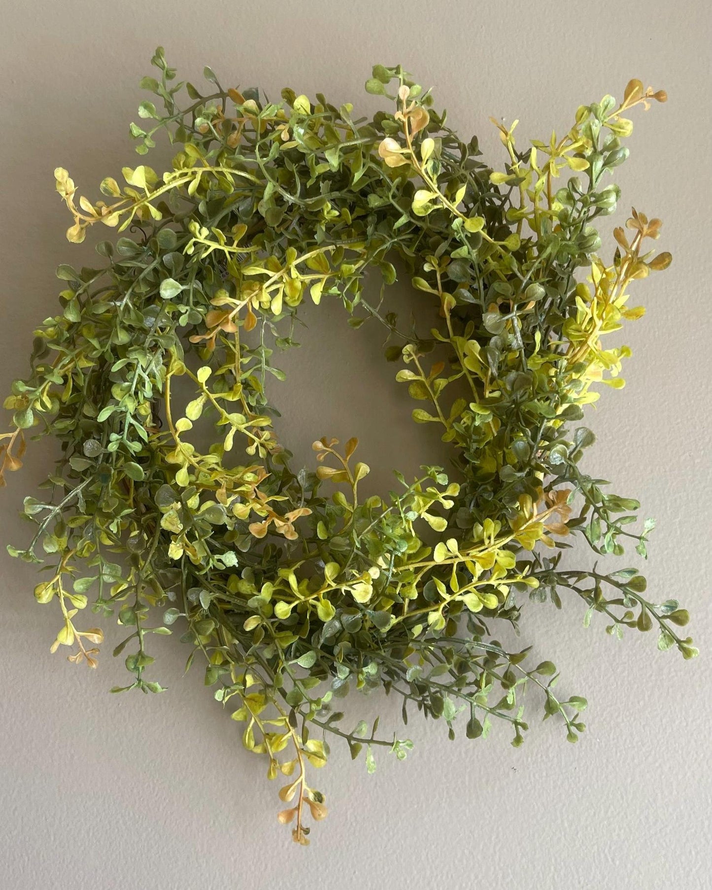 Baby Grass Candle Ring - Small Wreath - Spring Decor - 12-Inch