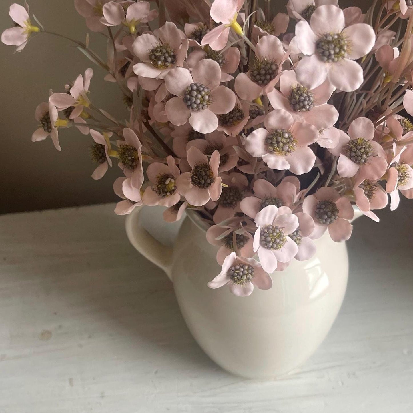 Blush Timeless Blooms Bush: Valentine's Day Floral Stems - 19-Inch