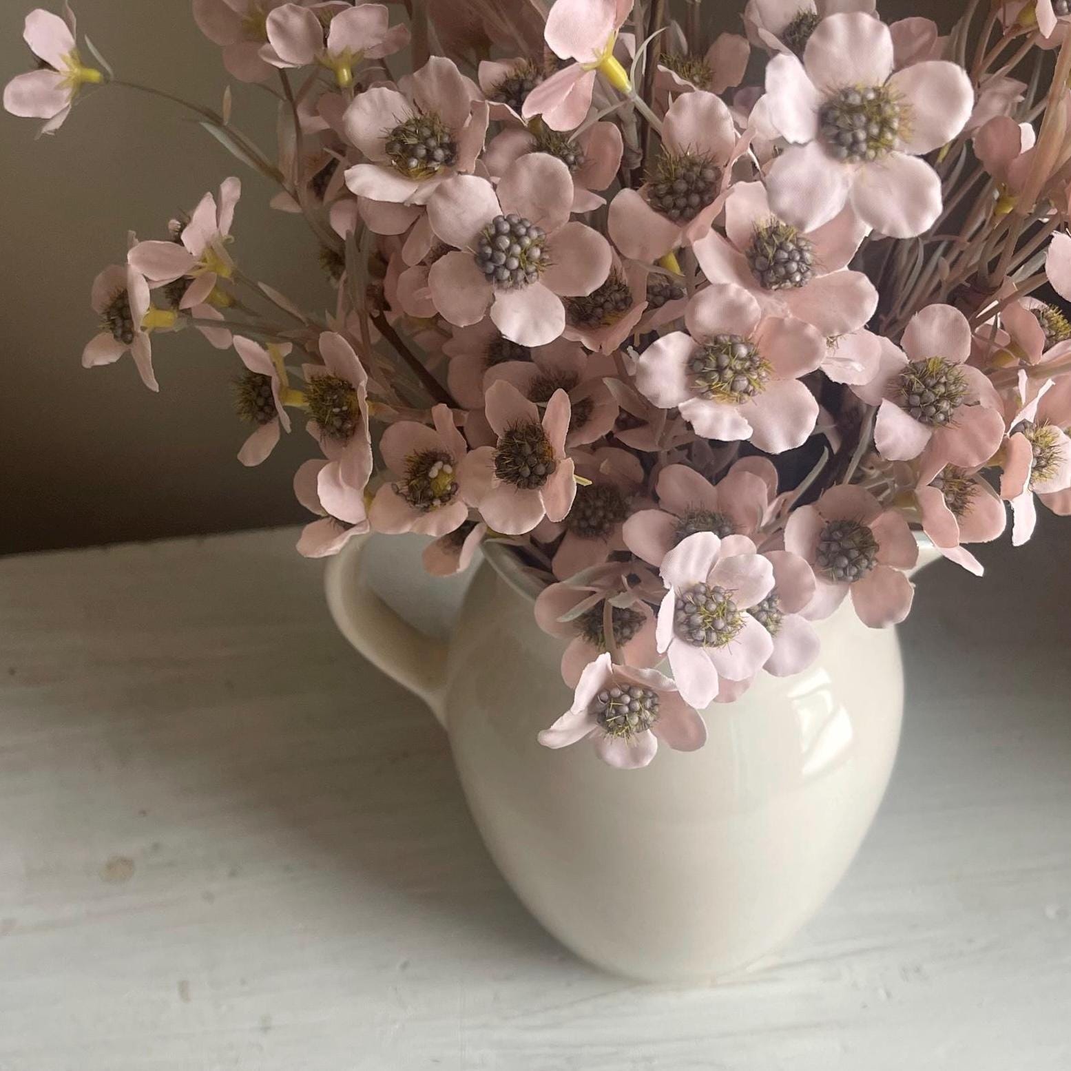 Blush Timeless Blooms Bush: Valentine's Day Floral Stems - 19-Inch