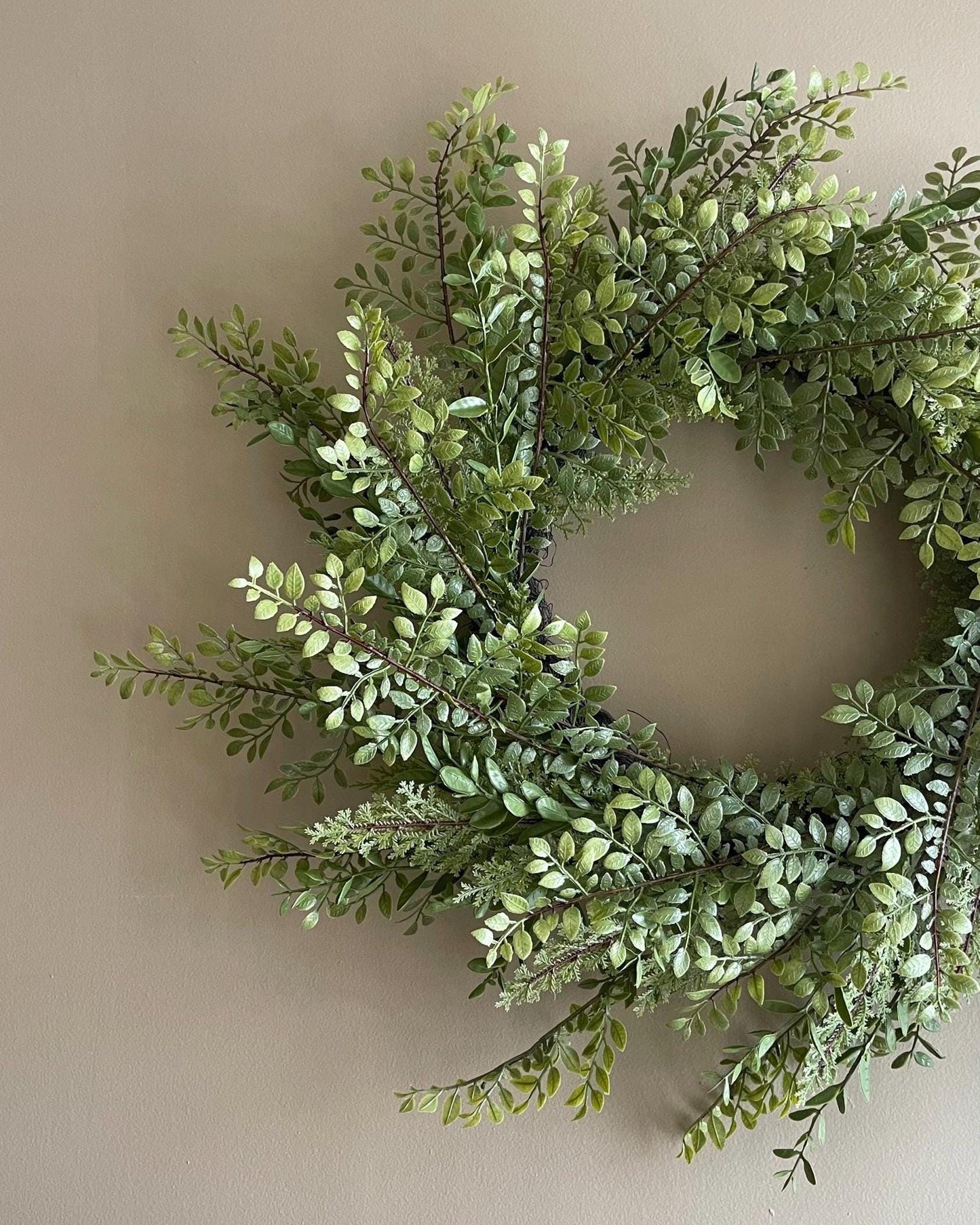 Fern Wreath - Spring Decor - 28-Inch Wreath