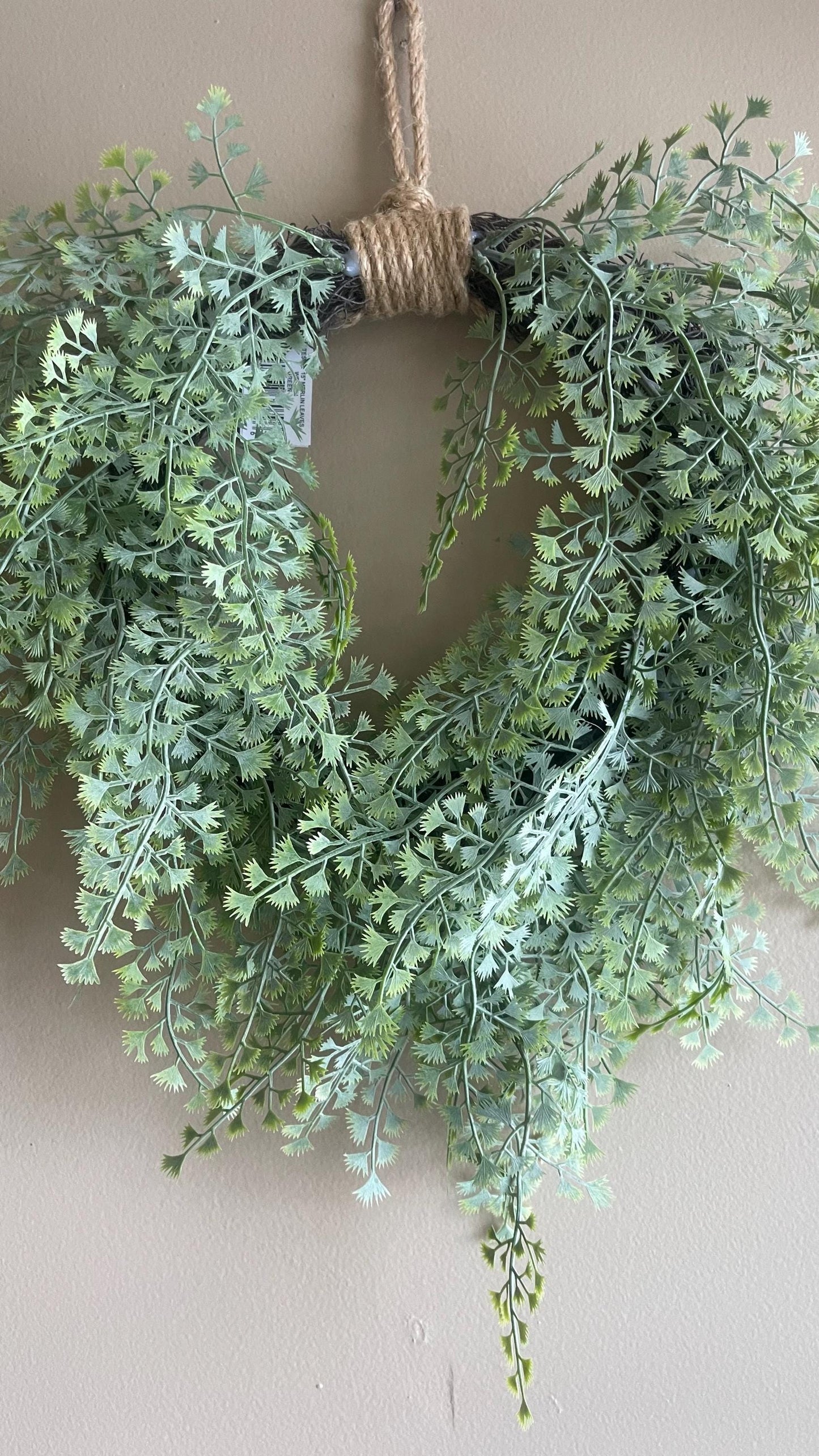 Small Fern Wreath - Spring Decor - 15-Inch Wreath