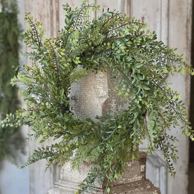 Fern Wreath - Spring Decor - 28-Inch Wreath