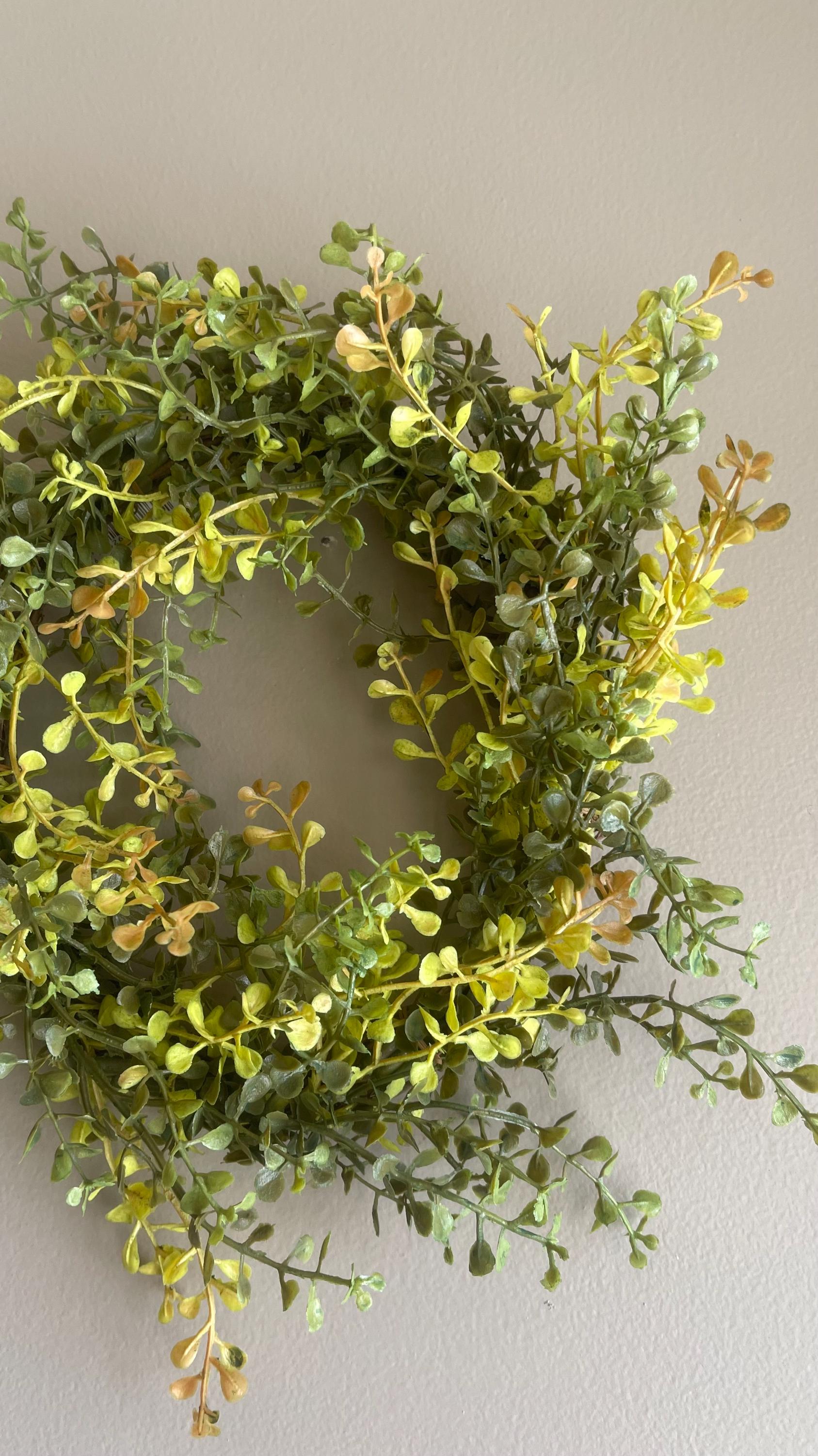 Baby Grass Candle Ring - Small Wreath - Spring Decor - 12-Inch