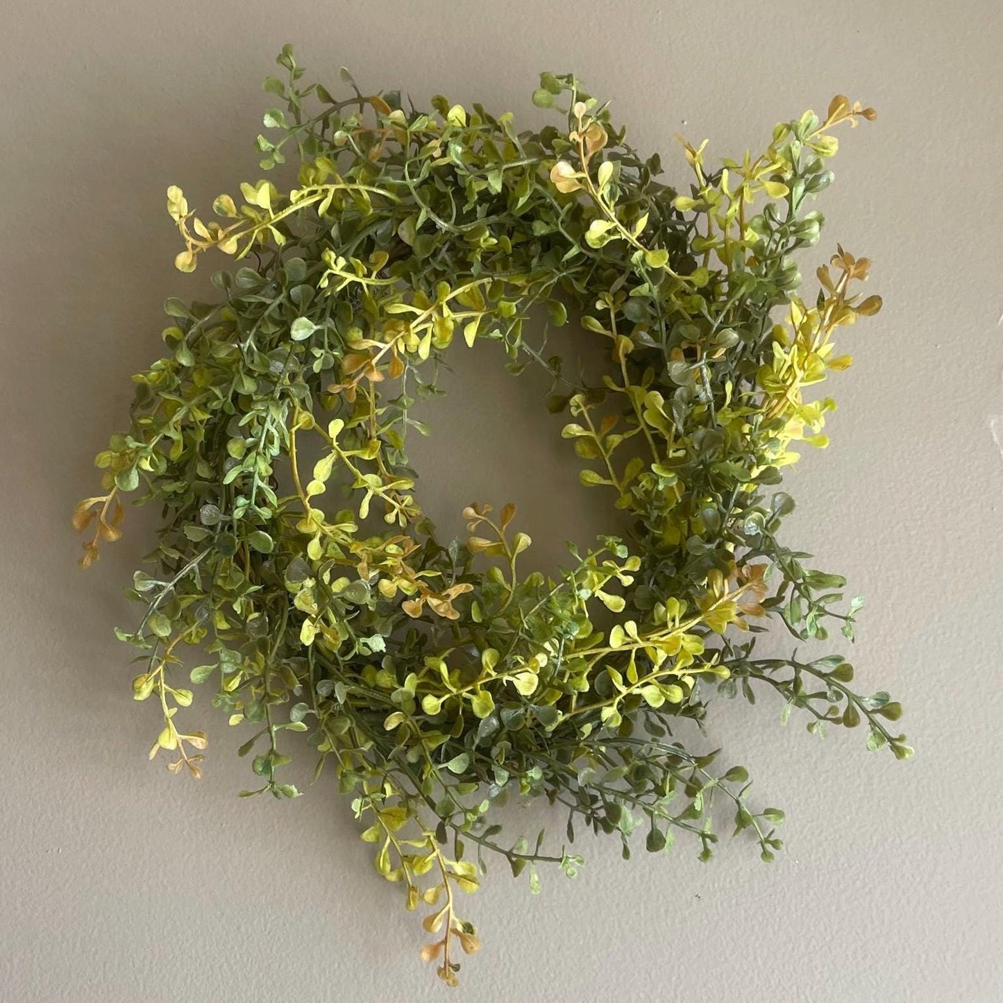 Baby Grass Candle Ring - Small Wreath - Spring Decor - 12-Inch
