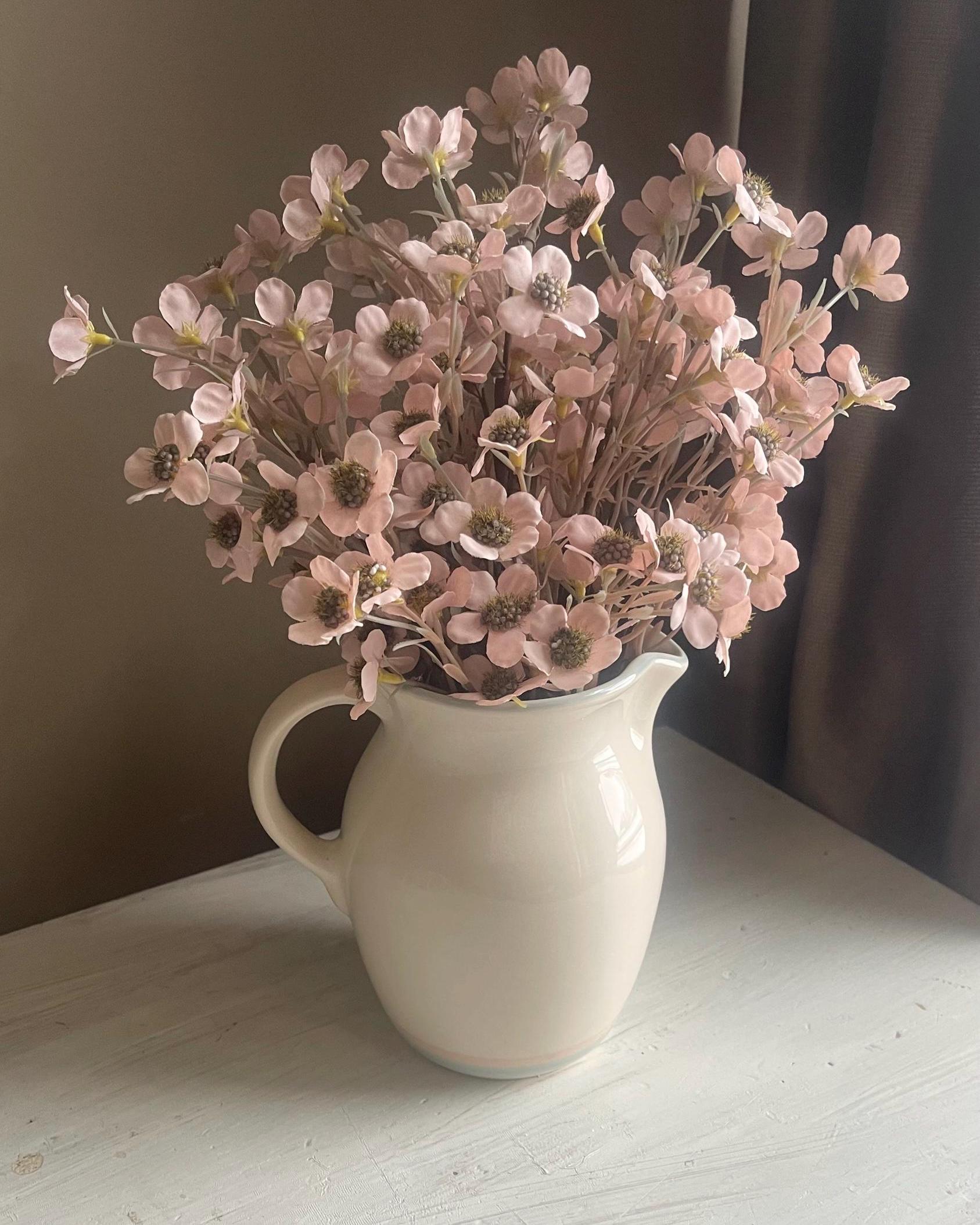 Blush Timeless Blooms Bush: Valentine's Day Floral Stems - 19-Inch