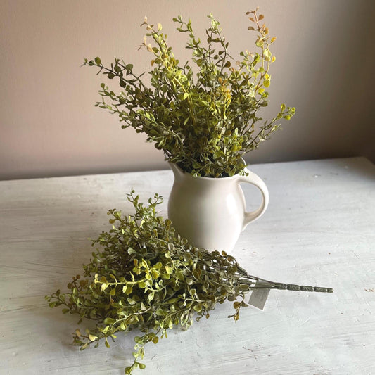 Artificial Baby's Grass Bush, 14" Faux Greenery Pick