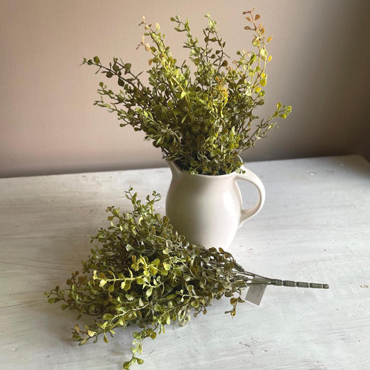 Artificial Baby's Grass Bush, 14" Faux Greenery Pick