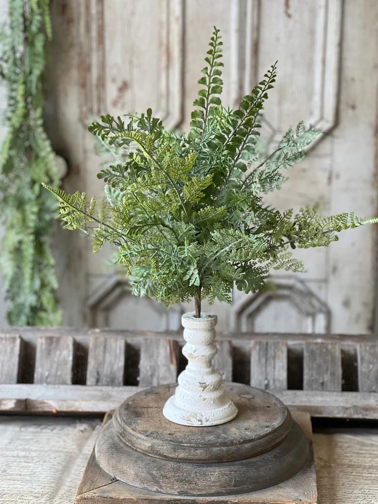 Artificial Fern Bush, 20" Faux Greenery
