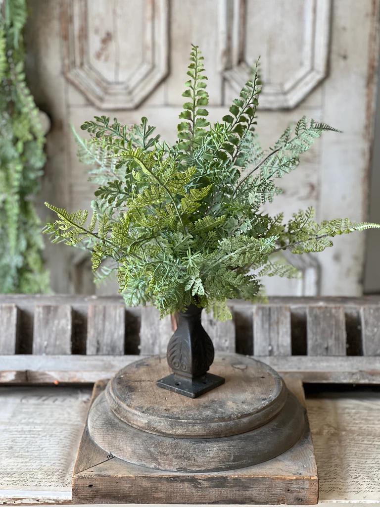 Artificial Fern Bush, 20" Faux Greenery