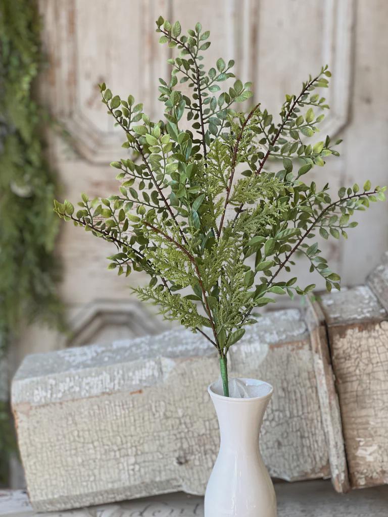 Artificial Mixed Ferns, 23" Faux Greenery Spray