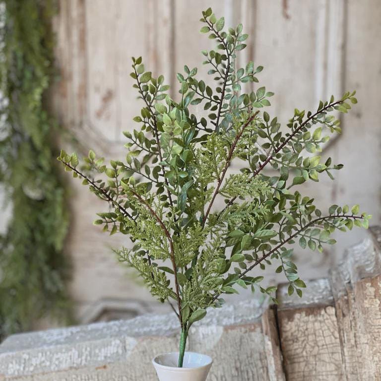 Artificial Mixed Ferns, 23" Faux Greenery Spray