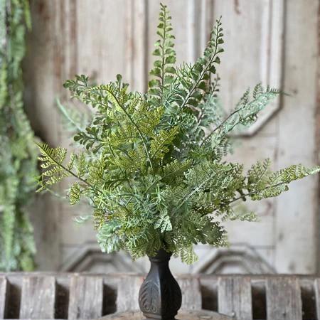Artificial Fern Bush, 20" Faux Greenery