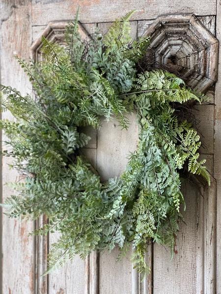 Fern Wreath - Spring Decor - 26-Inch Wreath