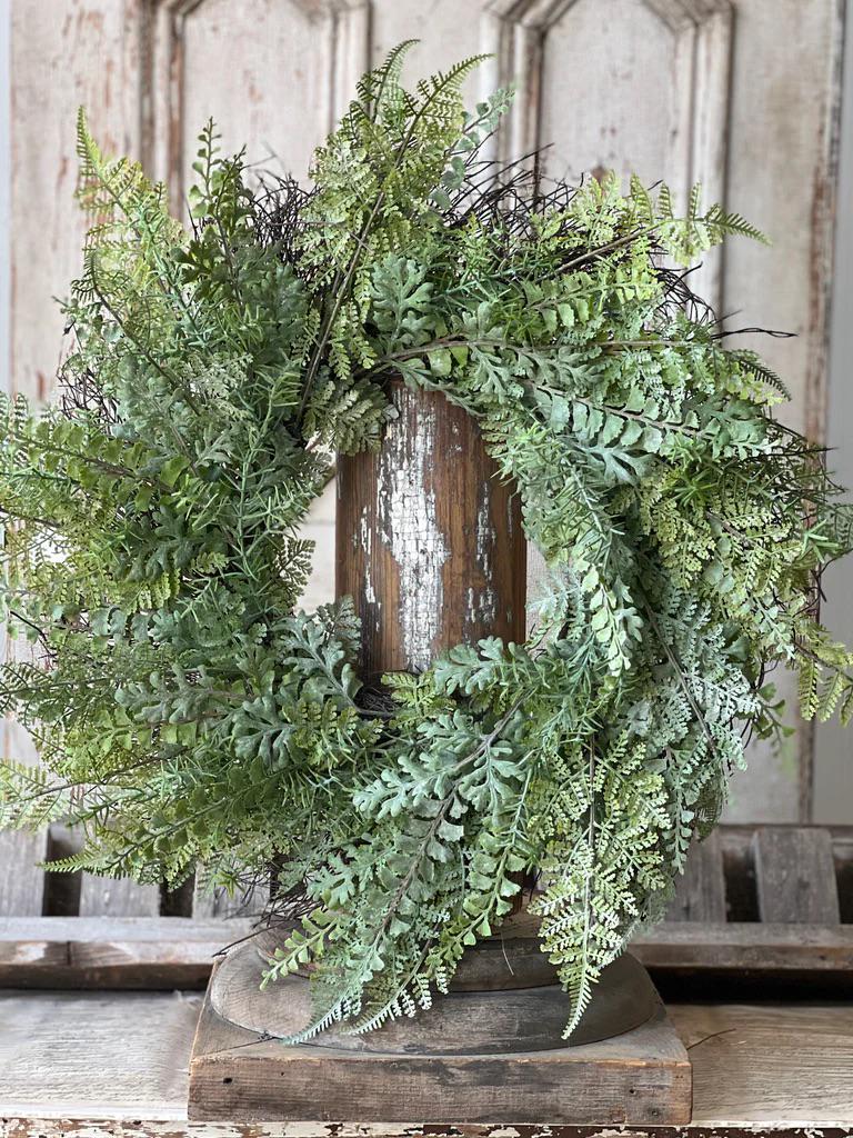 Fern Wreath - Spring Decor - 26-Inch Wreath