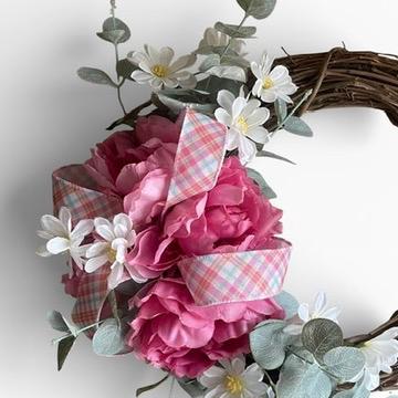 Pink Plaid Bias 1.5 Inch Spring Ribbon - Easter Ribbon