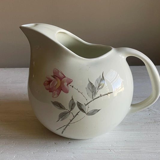 Vintage Ballerina Universal Rosette Ball Pitcher | Mid-Century Farmhouse Pitcher