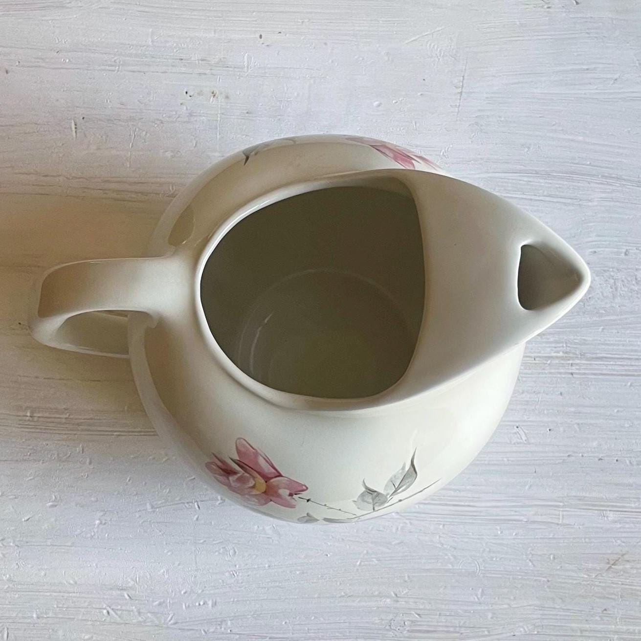 Vintage Ballerina Universal Rosette Ball Pitcher | Mid-Century Farmhouse Pitcher