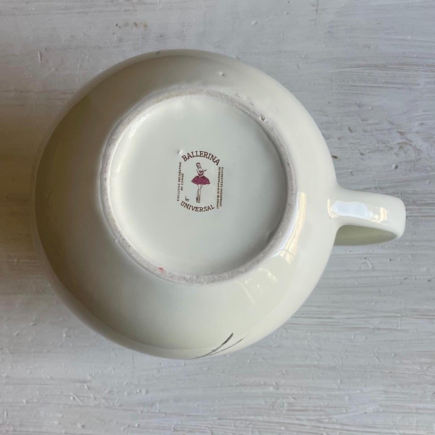 Vintage Ballerina Universal Rosette Ball Pitcher | Mid-Century Farmhouse Pitcher