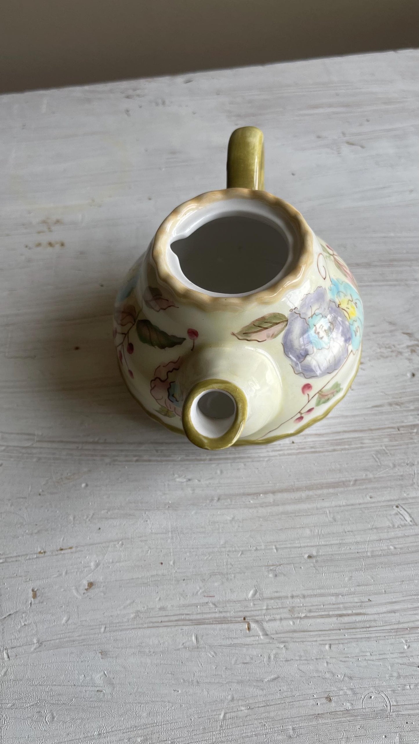 Vintage Tracy Porter 3-Piece Stacking Tea for One Set | Hand-Painted Floral Teapot & Cup