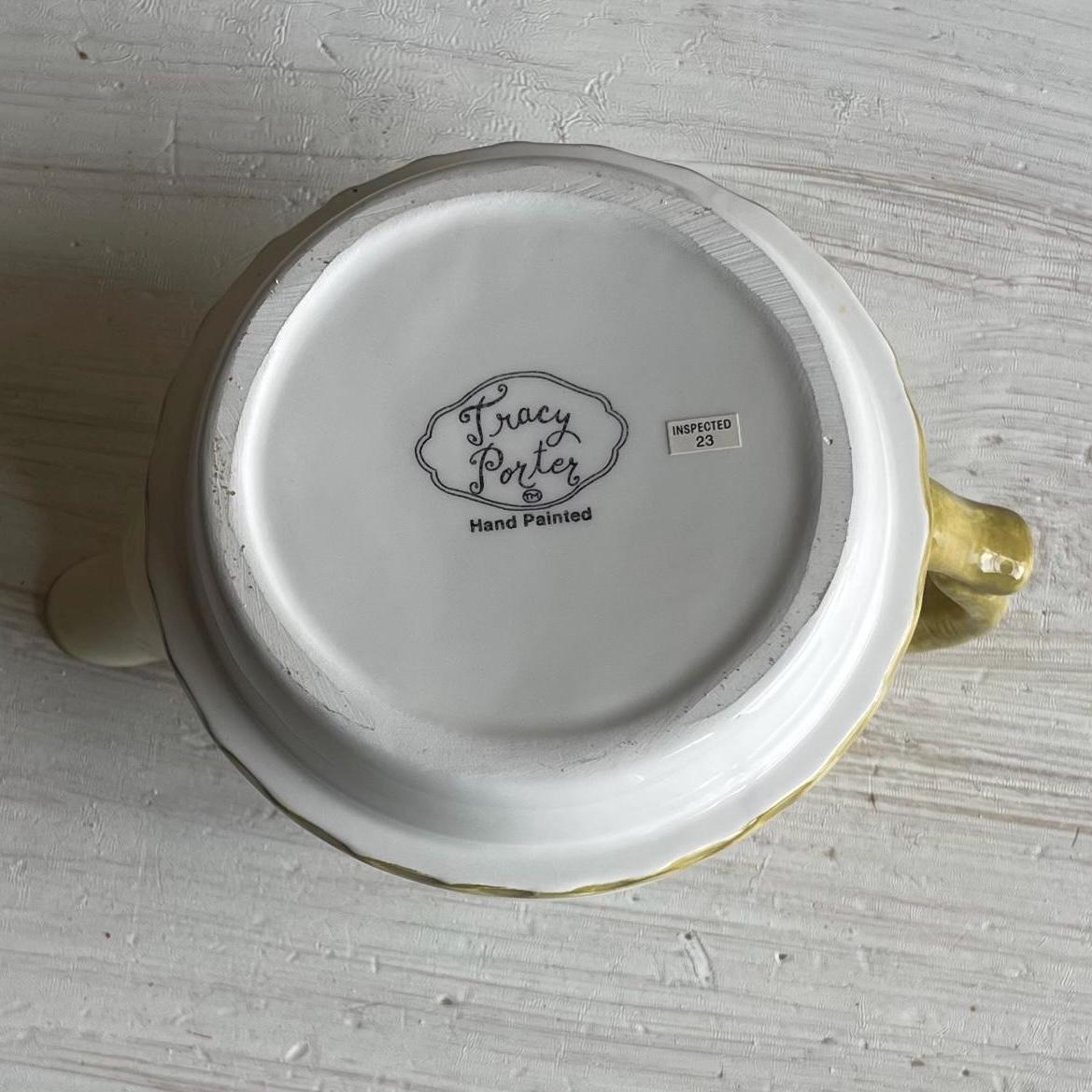 Vintage Tracy Porter 3-Piece Stacking Tea for One Set | Hand-Painted Floral Teapot & Cup