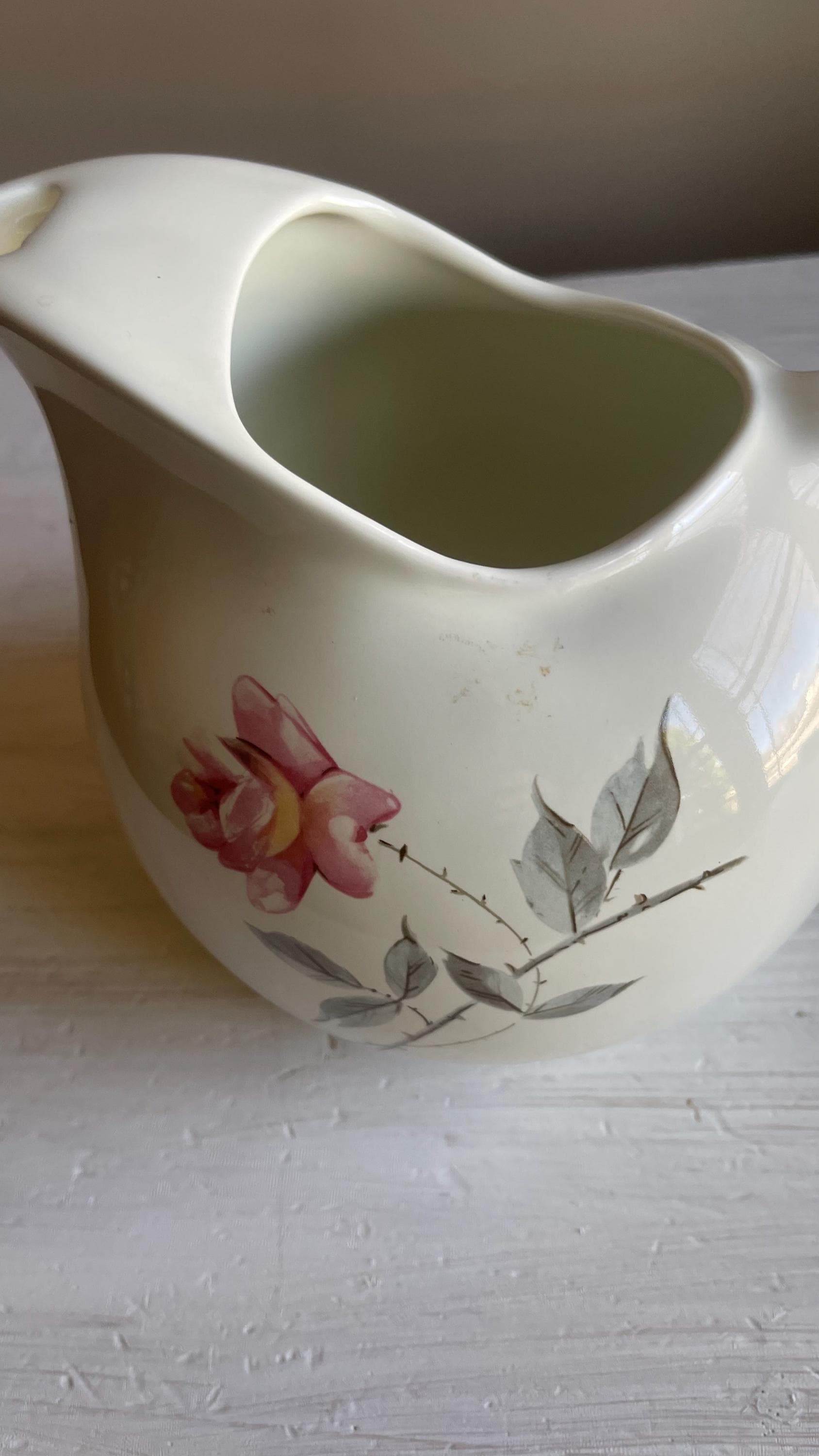 Vintage Ballerina Universal Rosette Ball Pitcher | Mid-Century Farmhouse Pitcher