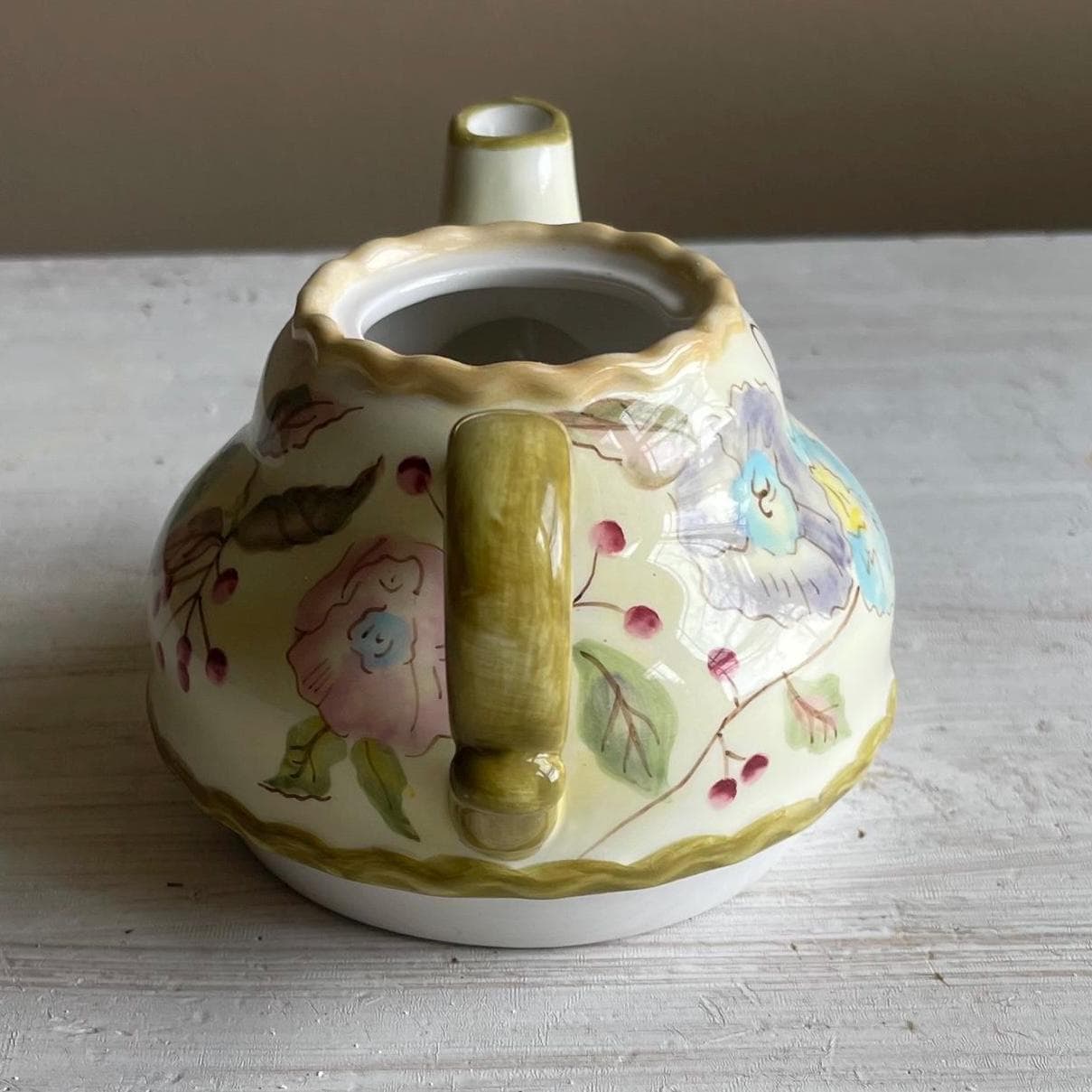 Vintage Tracy Porter 3-Piece Stacking Tea for One Set | Hand-Painted Floral Teapot & Cup