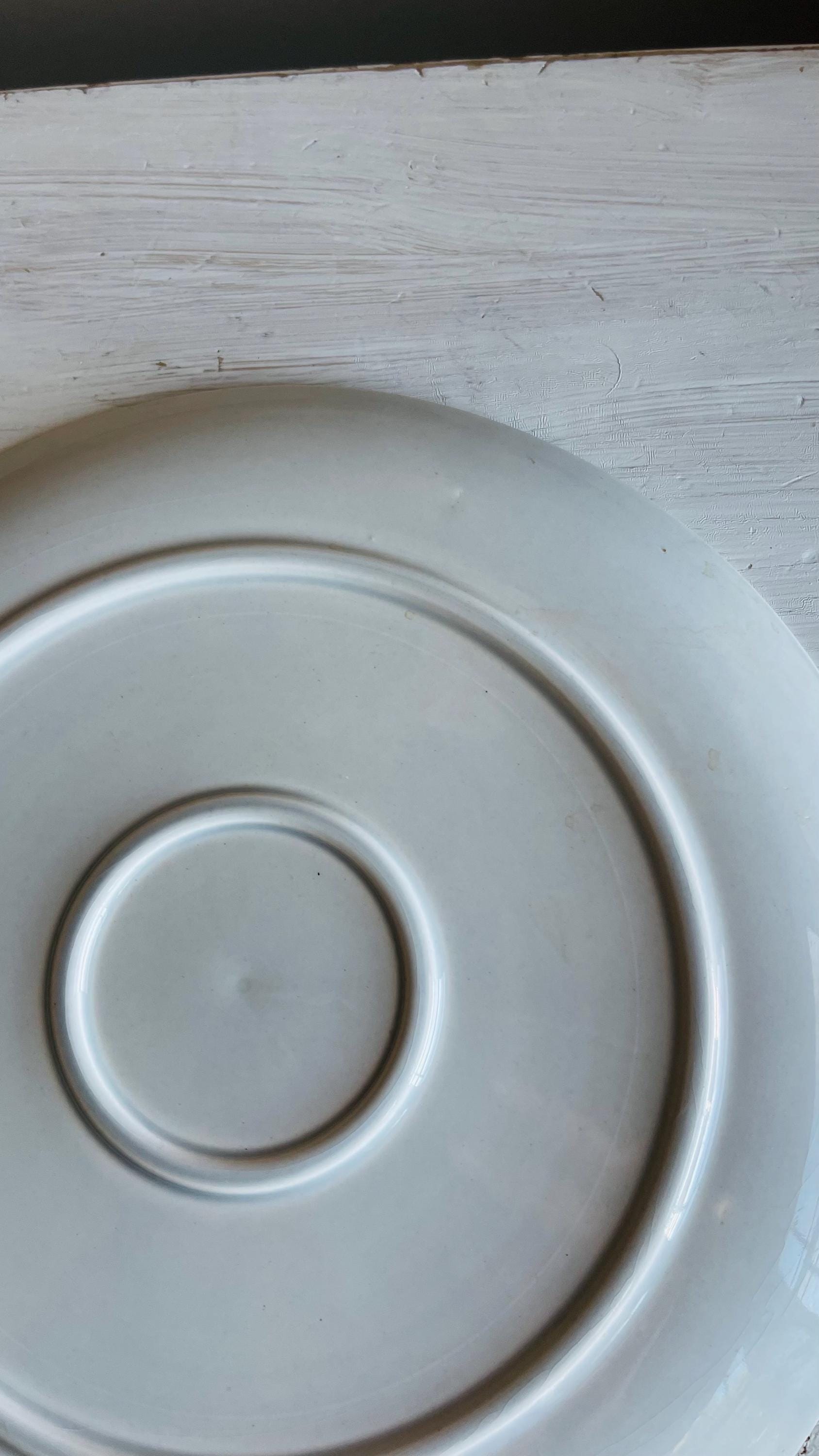 Vintage Crooksville Dogwood Round Platter | Mid-Century Floral Serving Platter