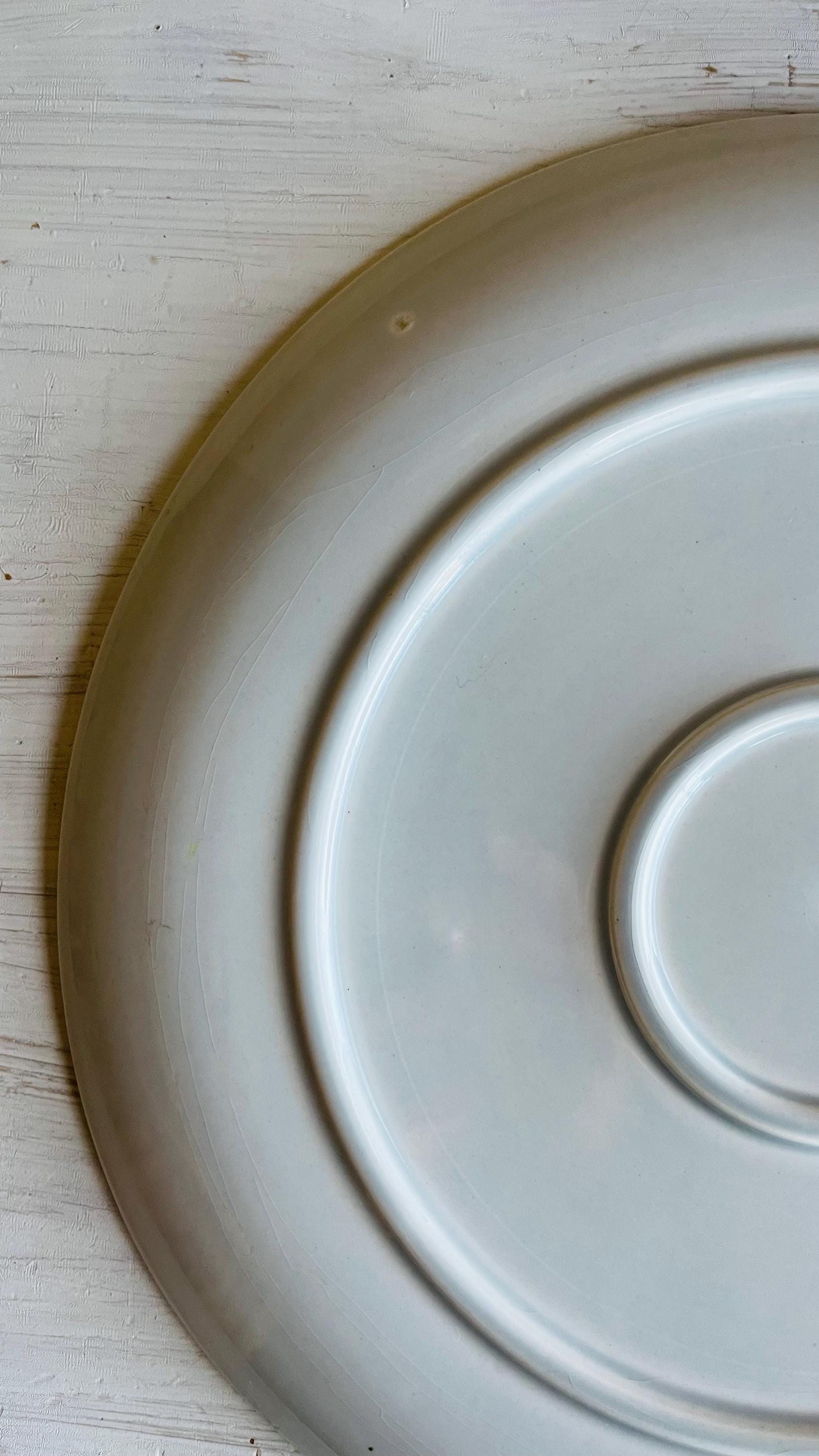Vintage Crooksville Dogwood Round Platter | Mid-Century Floral Serving Platter