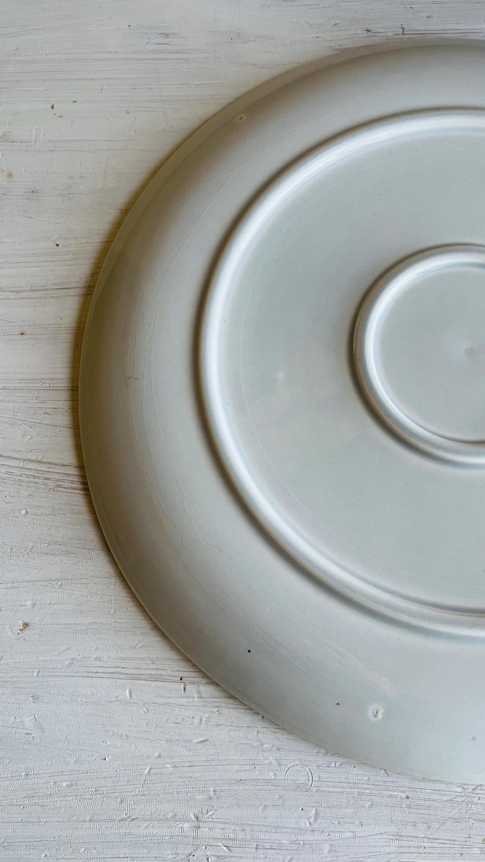 Vintage Crooksville Dogwood Round Platter | Mid-Century Floral Serving Platter