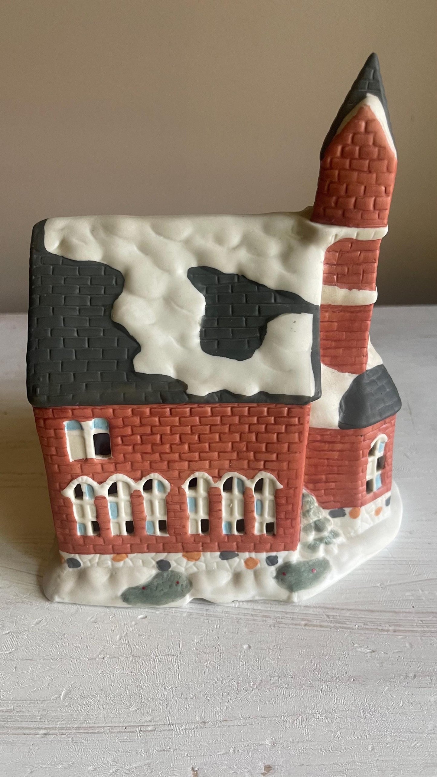 Dickens Collectibles Victorian Church | Lighted Porcelain Christmas Village House