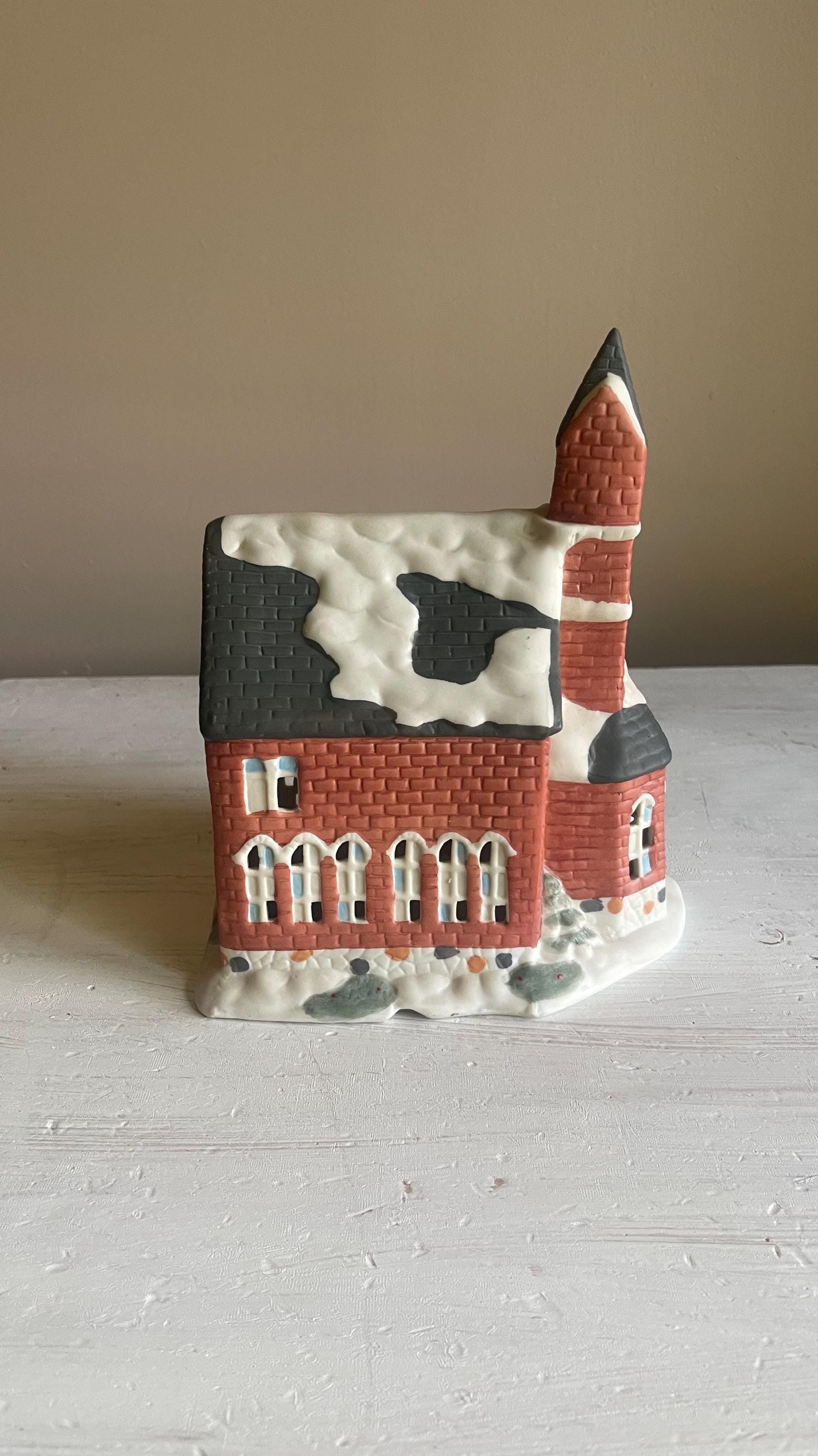 Dickens Collectibles Victorian Church | Lighted Porcelain Christmas Village House