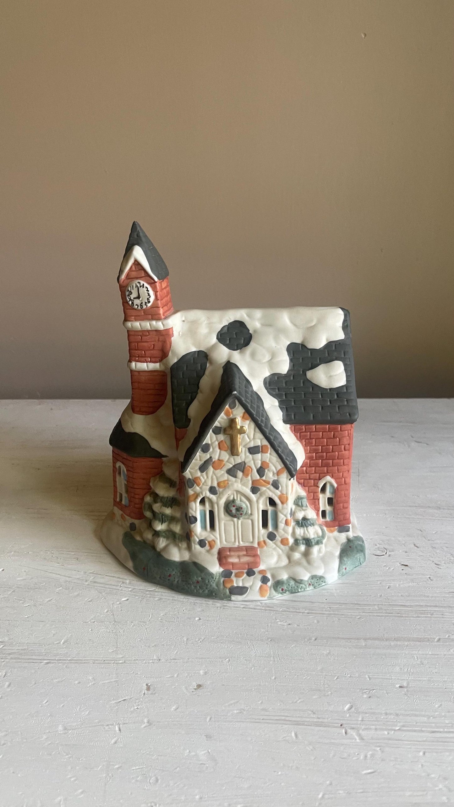 Dickens Collectibles Victorian Church | Lighted Porcelain Christmas Village House