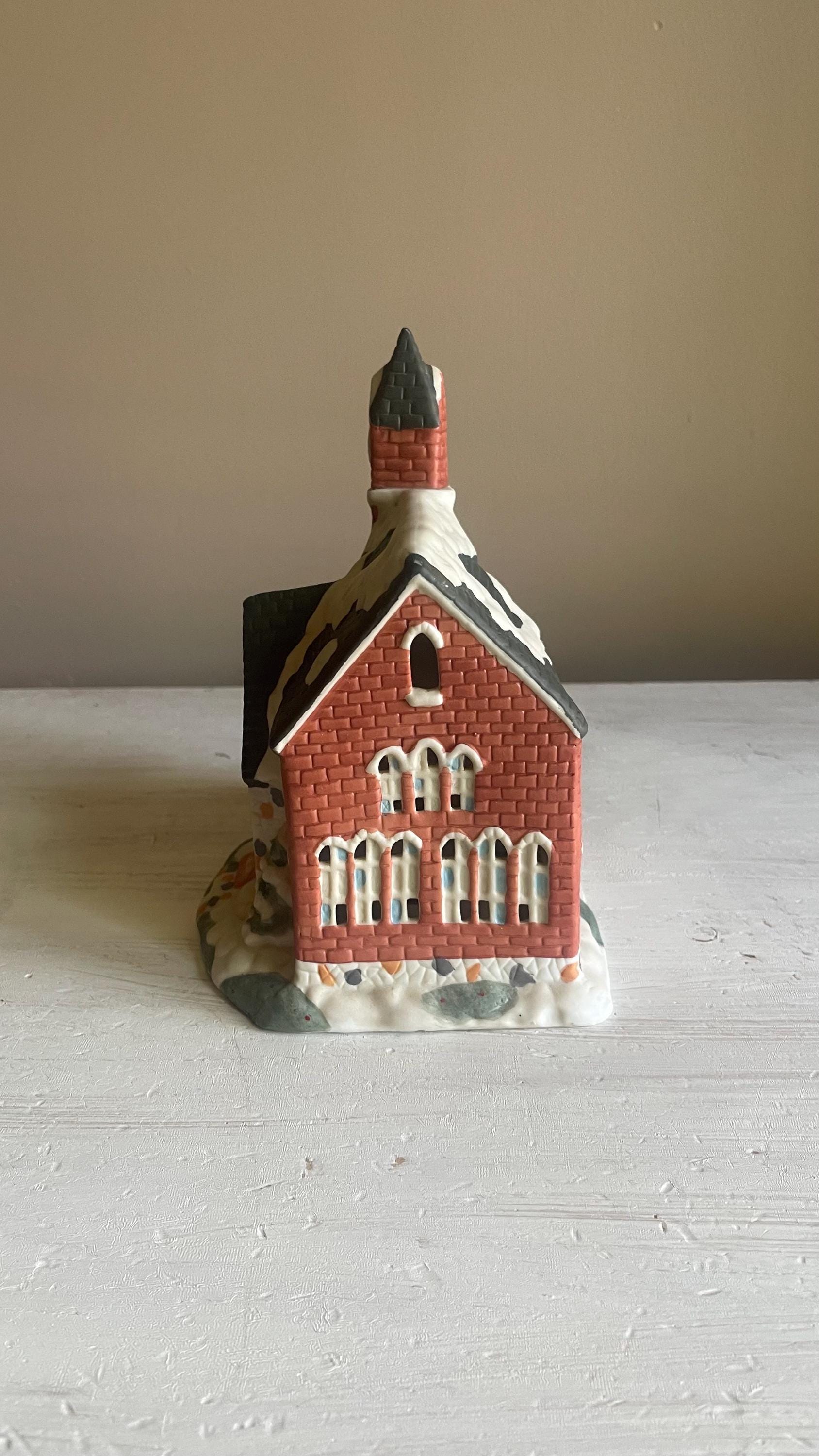 Dickens Collectibles Victorian Church | Lighted Porcelain Christmas Village House