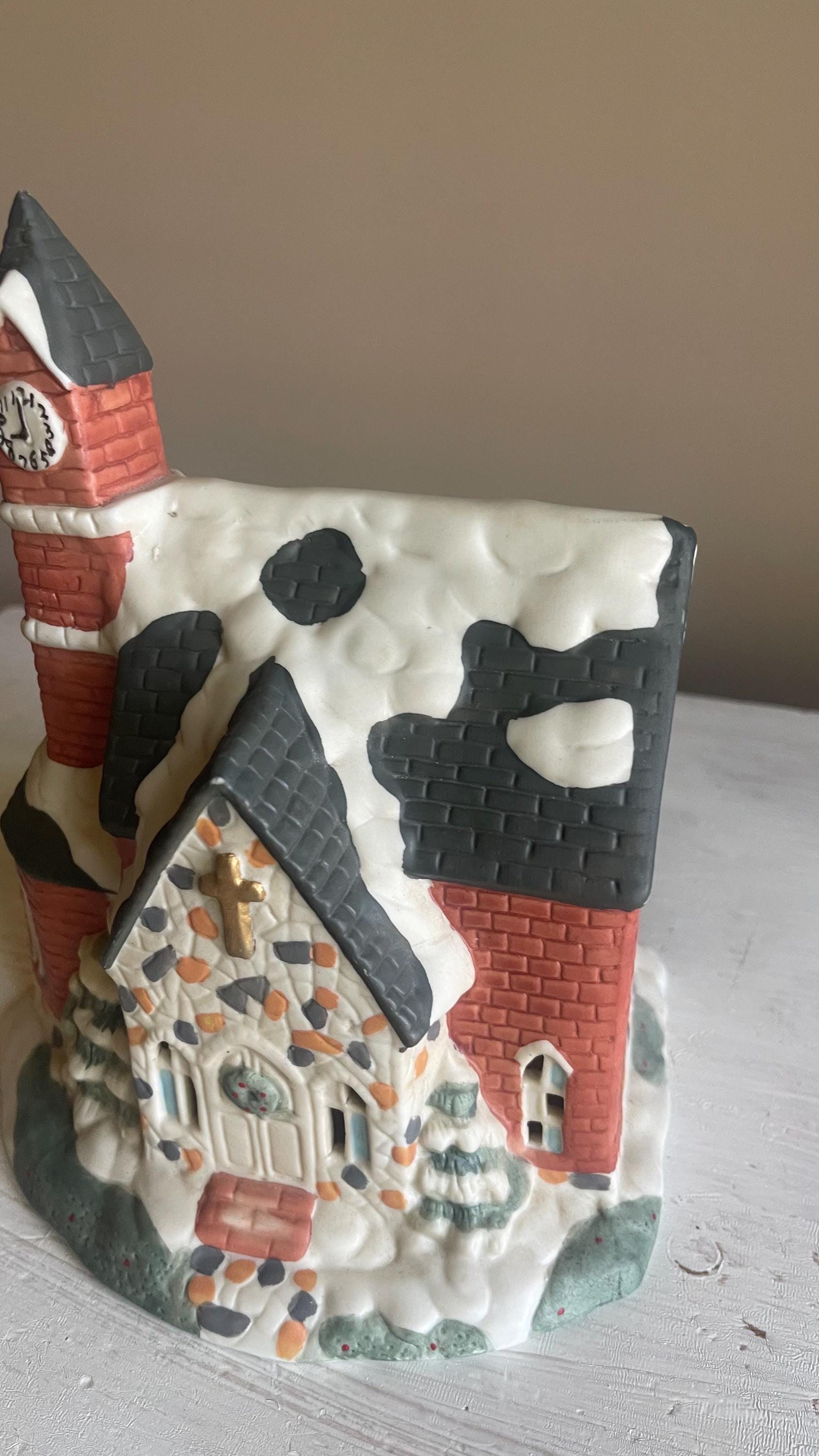 Dickens Collectibles Victorian Church | Lighted Porcelain Christmas Village House