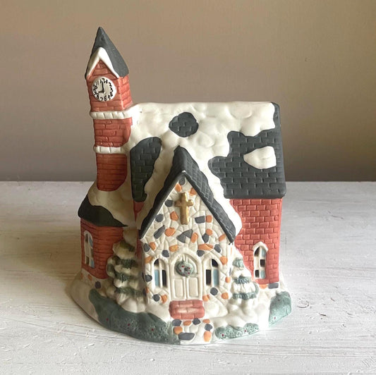 Dickens Collectibles Victorian Church | Lighted Porcelain Christmas Village House