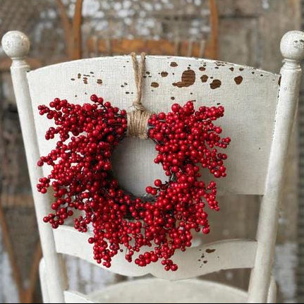 Red Berry Christmas Wreath – 8 Inch Winter Holiday Decor