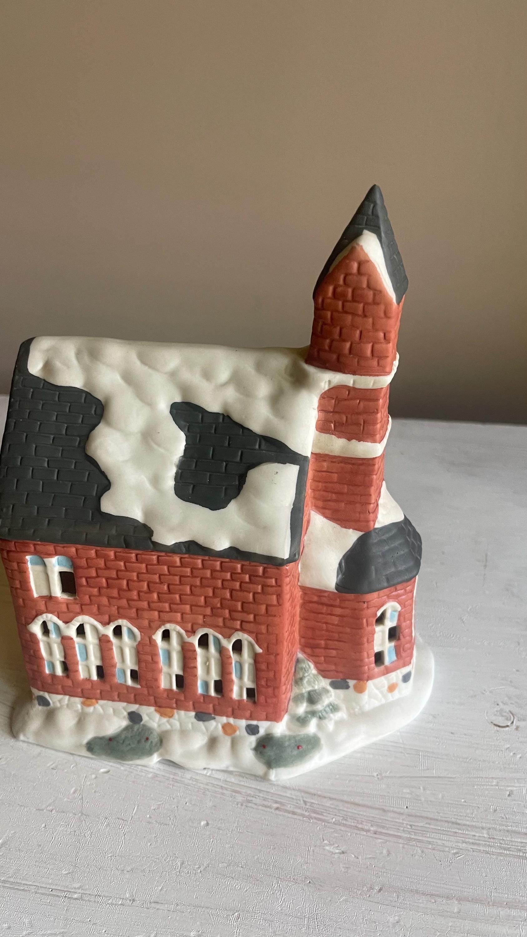 Dickens Collectibles Victorian Church | Lighted Porcelain Christmas Village House