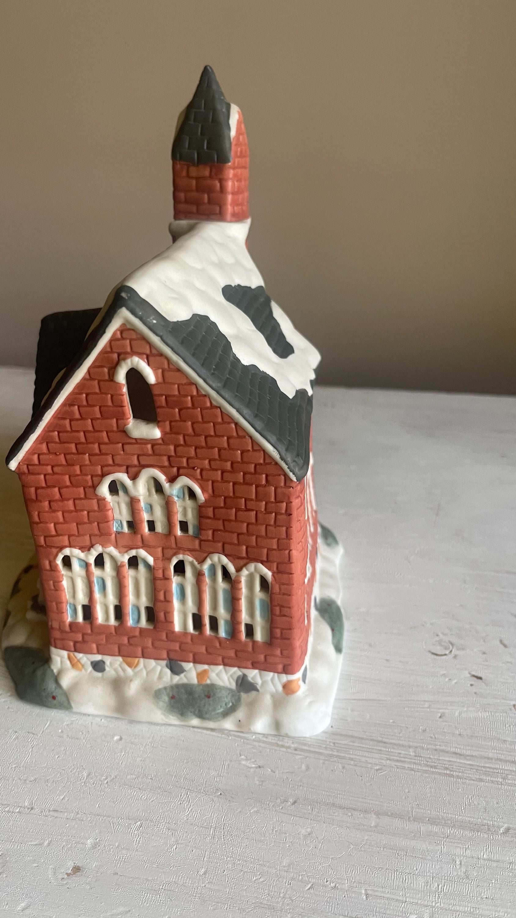 Dickens Collectibles Victorian Church | Lighted Porcelain Christmas Village House